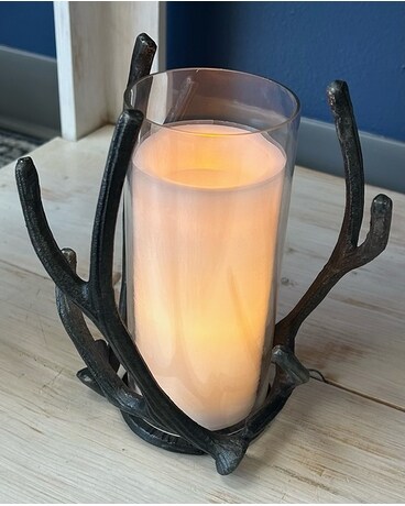 Antler Candle Holder Flower Arrangement