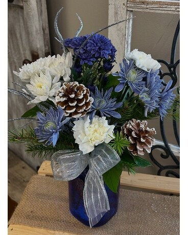 Gnome For The Holidays Flower Arrangement