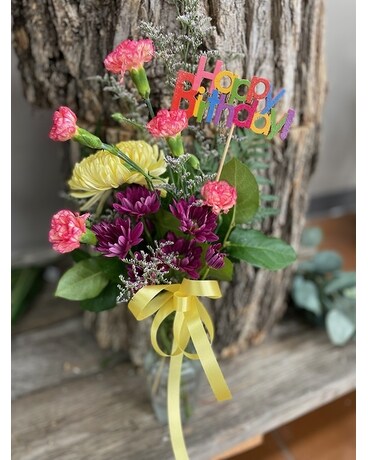 Birthday Wishes Flower Arrangement