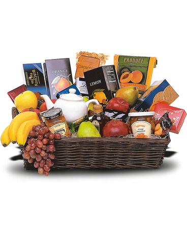 Grande Gourmet Fruit Basket Flower Arrangement