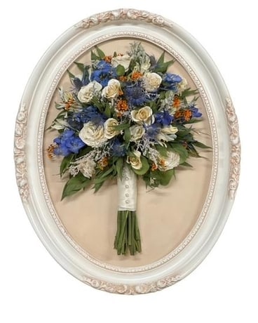 16x20 Vintage Oval Dried Flowers