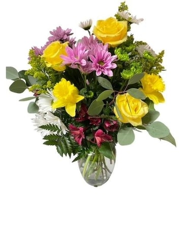 Yellow Lavender Mix Flower Arrangement