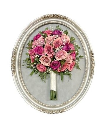 16x20 Vintage Oval Dried Flowers