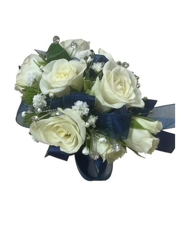 Navy Wristlette Corsage