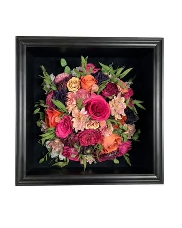 Bouquet Head Only Shadowbox Dried Flowers