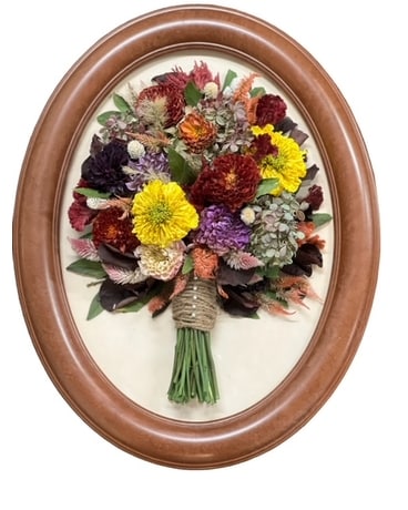 16x20 Caramel Oval Dried Flowers
