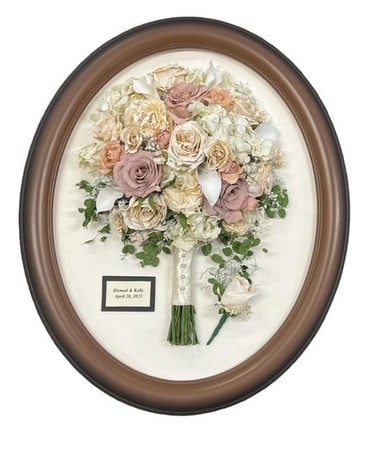 16x20 Two Tone Oval Dried Flowers
