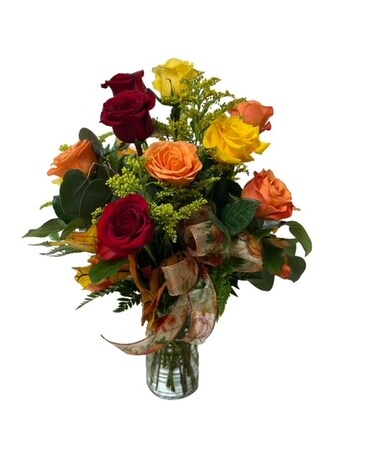 Autumn Dozen Flower Arrangement