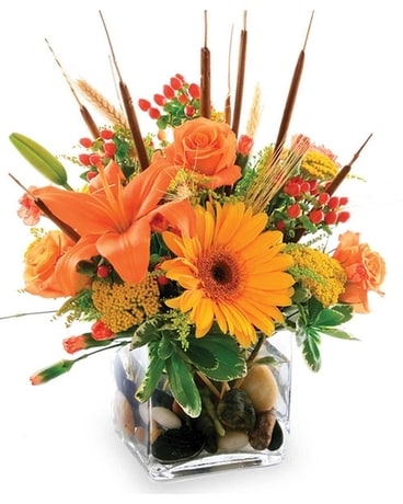 Fall Cube Flower Arrangement