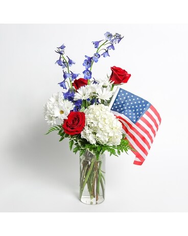 Patriotic Tribute Flower Arrangement