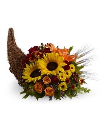Heavenly Cornucopia Flower Arrangement