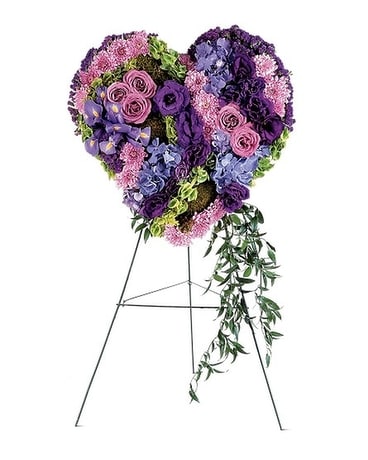 Graceful Tribute Heart Funeral Arrangement