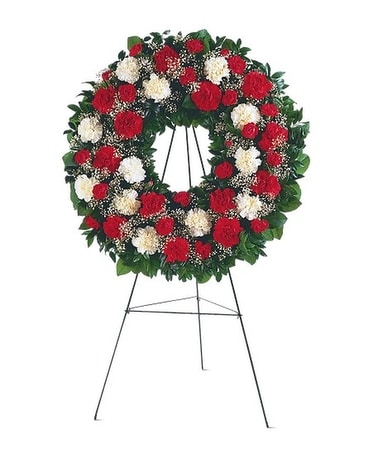 Hope and Honor Wreath Funeral Arrangement