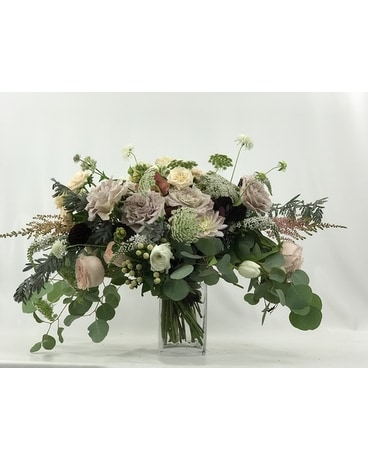 Vintage Linens Flower Arrangement