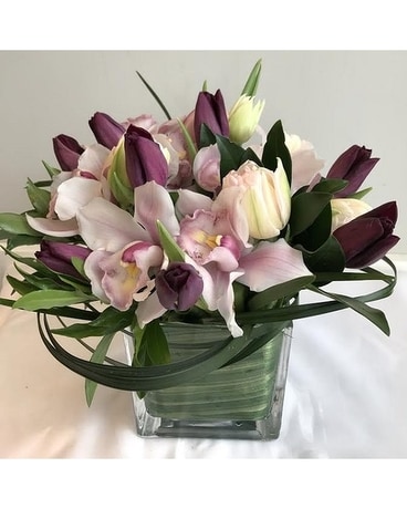 Plum Spring Beauty Flower Arrangement