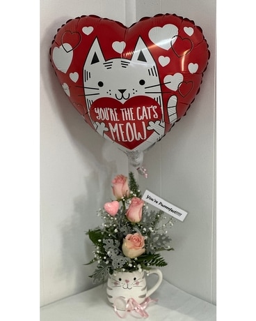 Purrfect Kitty Flower Arrangement