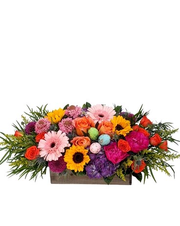 Madeira Long and Low Easter Centerpiece Flower Arrangement