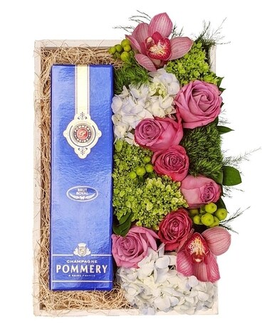 Royal Gift Crate Flower Arrangement