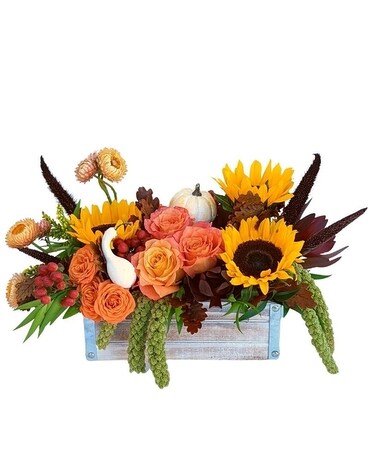 Orange and Ochre Flower Arrangement