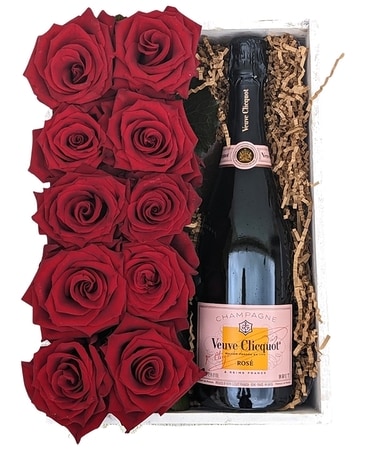 Enamored Gift Crate Flower Arrangement