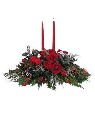 Silver Bells Centerpiece In Wellington Fl Florist Silver Bells Centerpiece Flower Arrangement