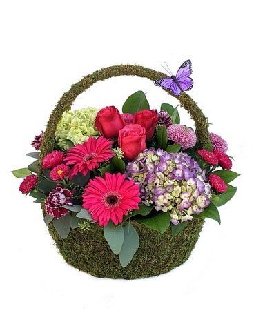 Butterfly Basket Flower Arrangement