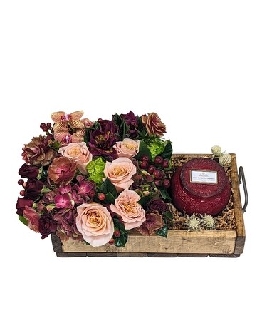 Fresh Scents Gift Crate Flower Arrangement