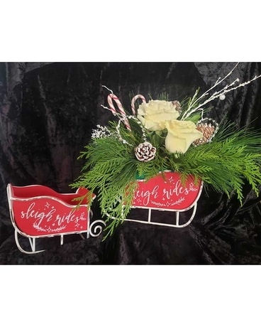 Sleigh Ride Flower Arrangement