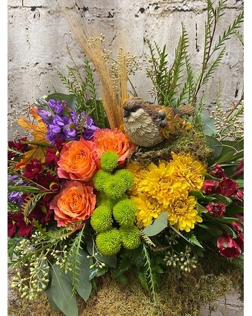 Sherwood's Fly Away Fall Centerpiece Flower Arrangement