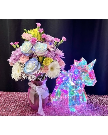 Iridescent Unicorn Combo Flower Arrangement
