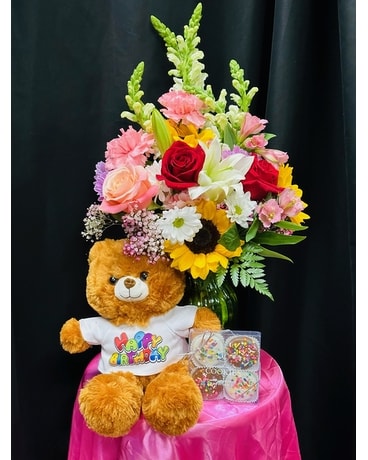 Birthday Trio Bundle Flower Arrangement