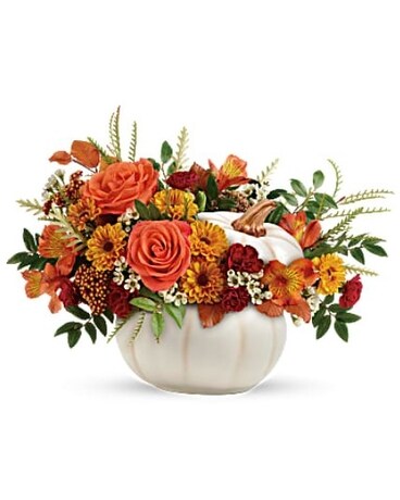 Teleflora's Enchanted Harvest Bouquet- White Flower Arrangement
