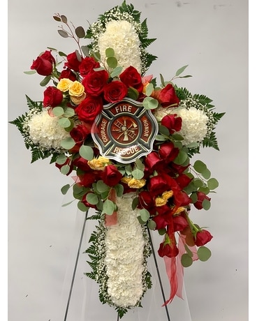 Sherwood's Original Firefighter Tribute Spray Sympathy Arrangement