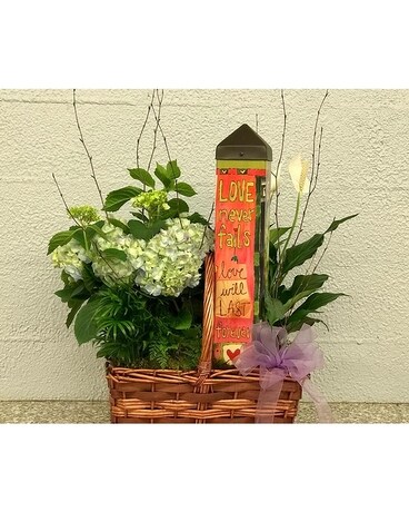 Love never fails European Garden Basket Plant