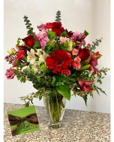 Premium Heart Mix Flower Arrangement