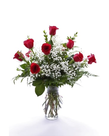 Dozen Red Roses Flower Arrangement