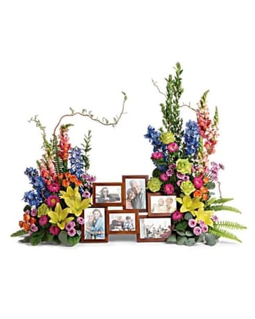Loving Farewell Photo Tribute Flower Arrangement