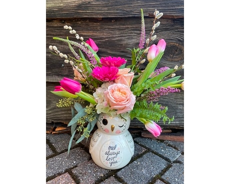 Owl Always Love You Flower Arrangement