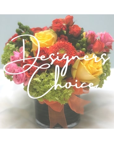 Designers Choice - Vibrant Cylinder Flower Arrangement