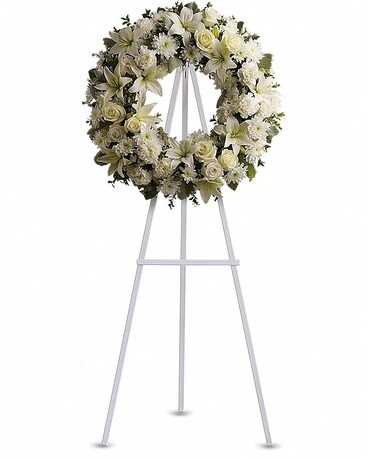 Gordon Bonetti's Serenity Wreath Flower Arrangement