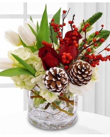 Glistening Snowfall Flower Arrangement