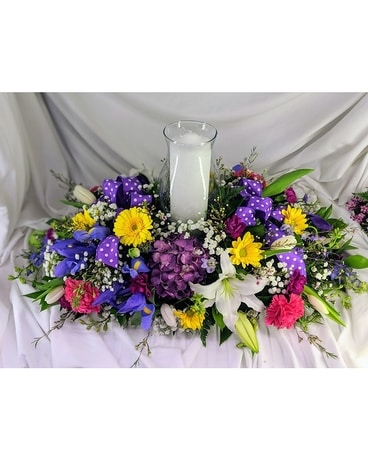 Easter Table Topper With Candle Centerpiece
