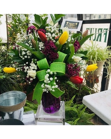 TIPTOE TULIPS Mason Jar Flower Arrangement