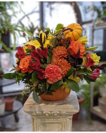 Thanksgiving Pumpkin! Flower Arrangement