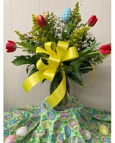 Mixed vase of Tulips Flower Arrangement