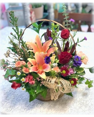 Charming Basket of Blooms Flower Arrangement