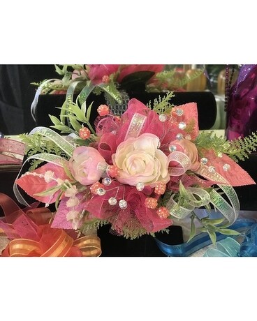 #108  SILK wrist corsage Flower Arrangement