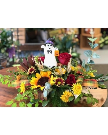 Boo-tiful Autumn Flower Arrangement