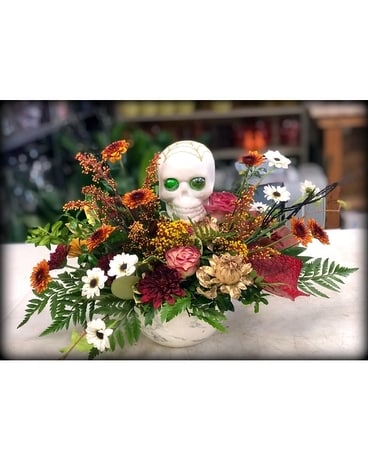 Ashes to Ashes Autumn Halloween Flower Arrangement
