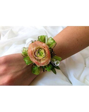 Wrist Corsage Sweet Ranunculus Corsage